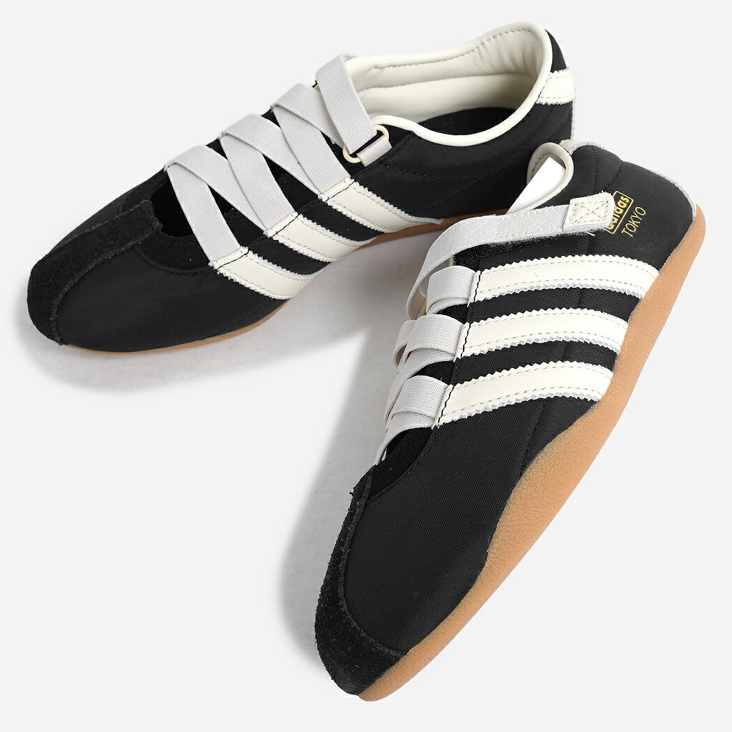 Rakuten - adidas アディダス TOKYO MJ トーキョー MJ スニーカー CORE BLACK ( ブラック 黒 メリージェーン レディース ウィメンズ 薄底 東京 ベルクロ JR4790 )