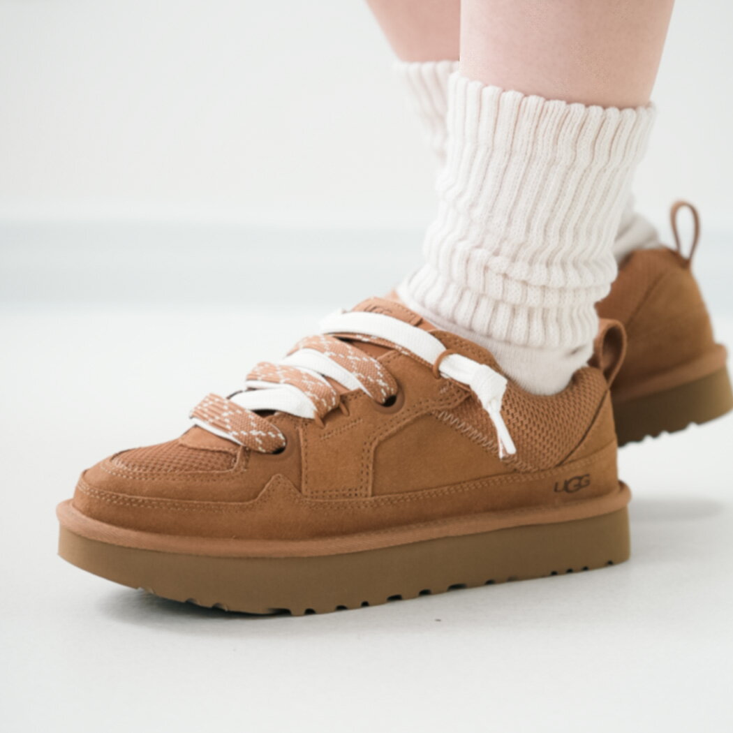 Rakuten - UGG アグ ボリューム 厚底 ロー ローメル スニーカー LO LOWMEL CHESTNUT ( チェスナッツ ベージュ スエード レディース レザースニーカー 1168890-CHE )