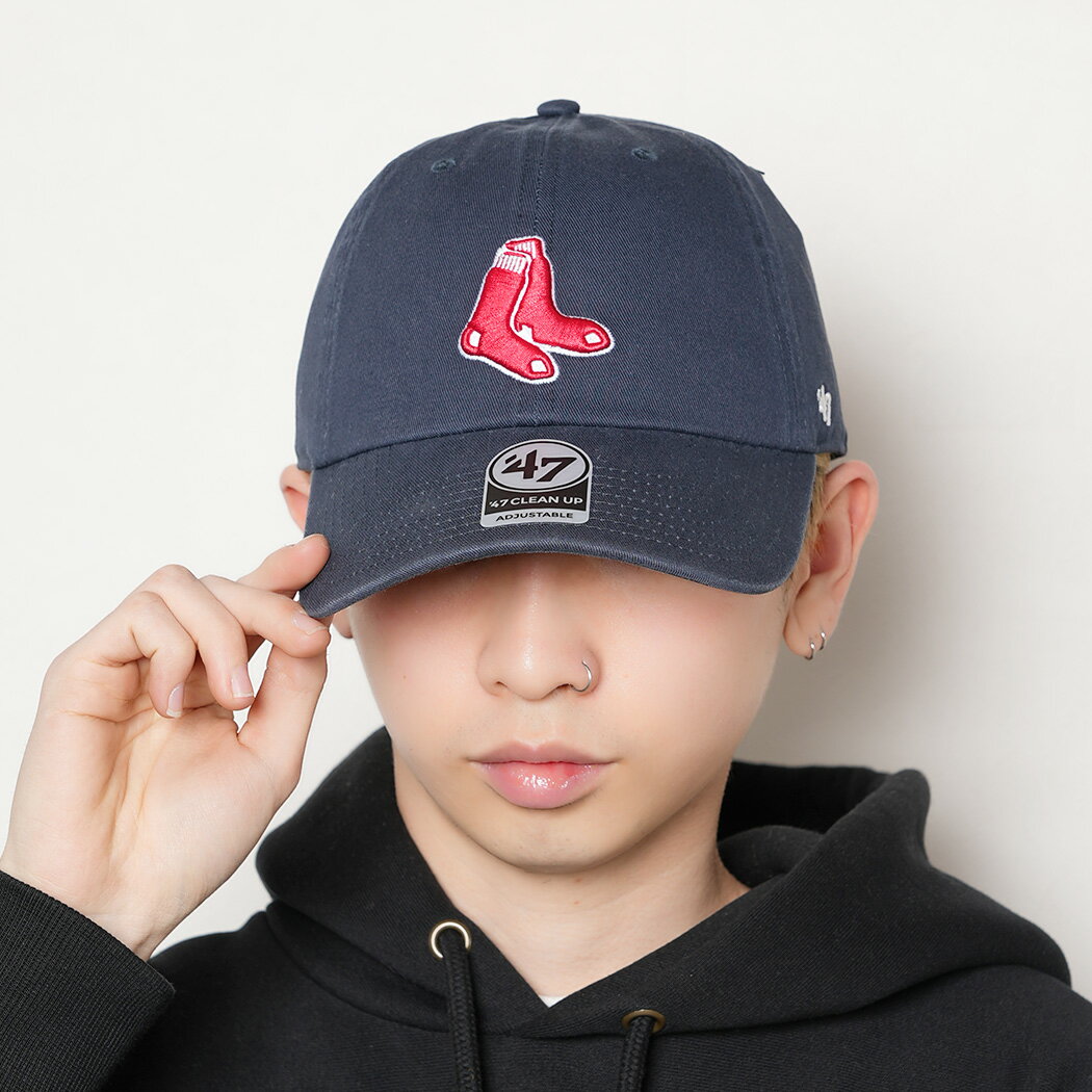 Rakuten - 47 CLEAN UP クリーンナップ 帽子 ボストン レッドソックス プライマリーロゴ キャップ CAP BOSTON RED SOX NAVY MLB ( ベースボールキャップ 刺繍 14751237 )