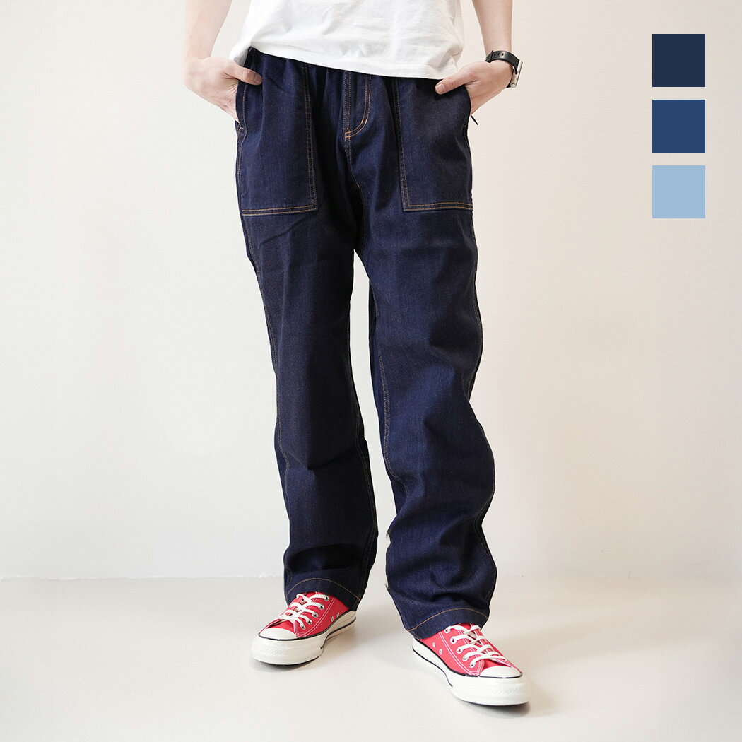 Rakuten - GRAMICCI グラミチ ストレッチ デニム ルーズ テーパード パンツ STRETCH DENIM LOOSE TAPERED RIDGE PANT ( JEANS ジーンズ メンズ レディース GUP6-SJP009 )