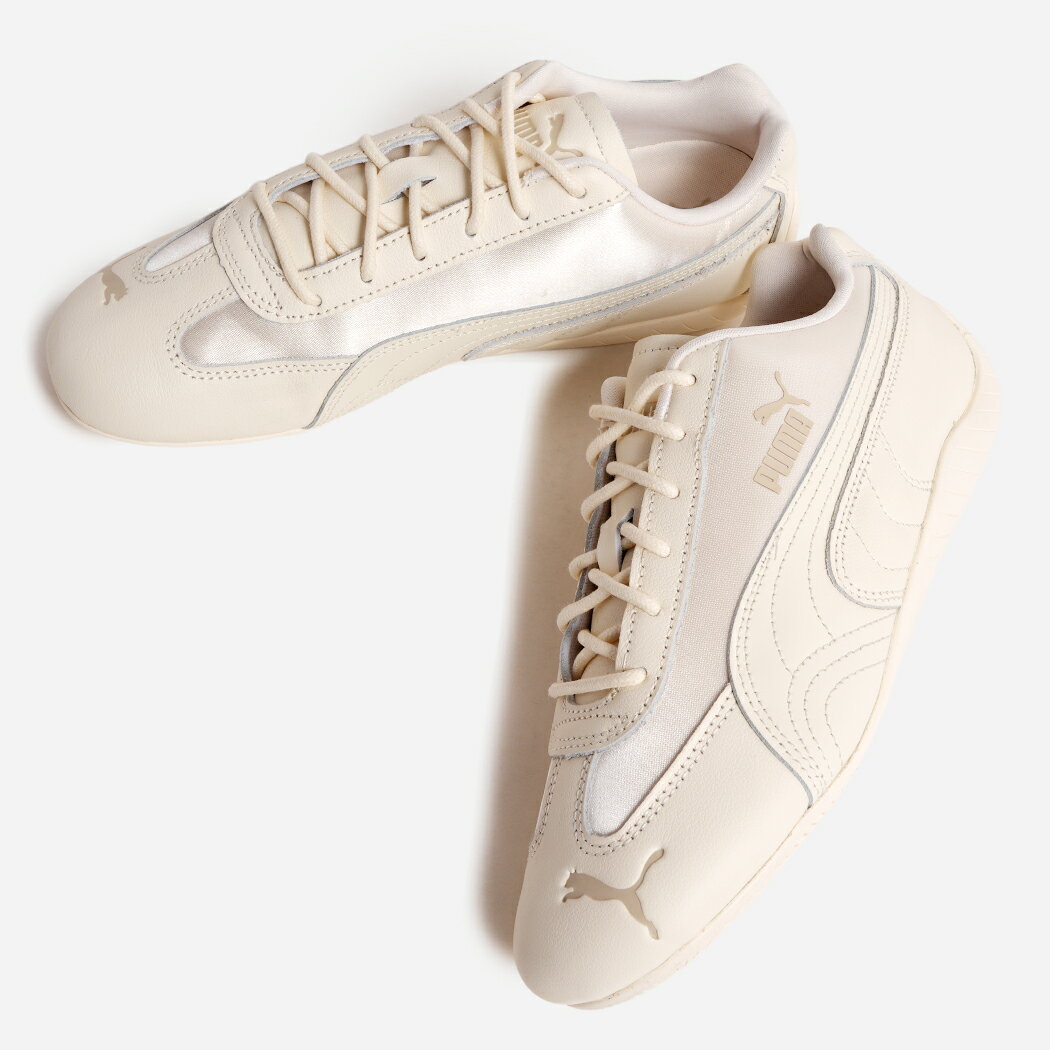 Rakuten - PUMA プーマ 薄底 レザー SPEEDCAT FEMME スピードキャット ファム スニーカー FORESTED IVORY ( ドライビングシューズ Y2K 白 本革 レディース 405835-01 )