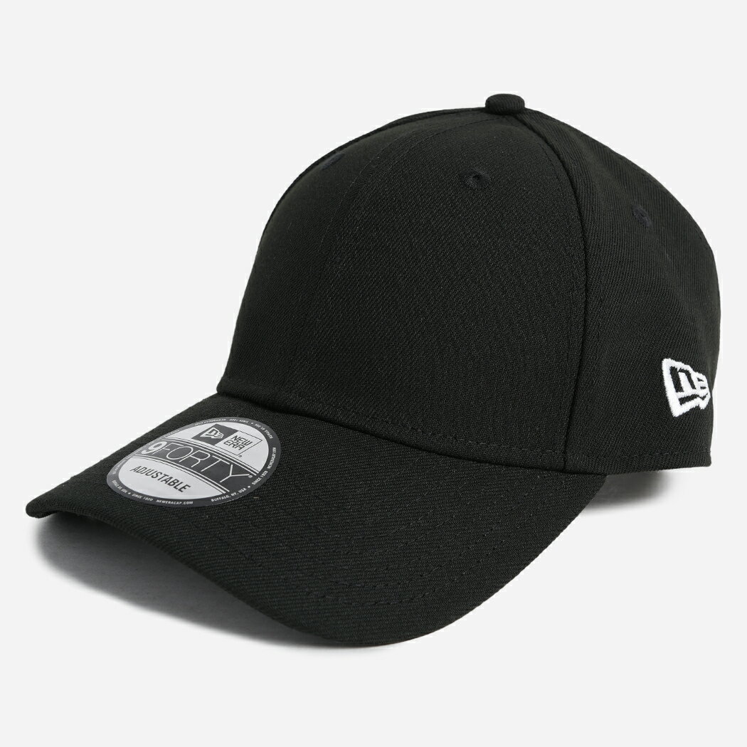 樂天商城 - NEW ERA ニューエラ 9FORTY ベーシック ベースボール キャップ 帽子 940 BASIC CAP BLACK ( 無地 シンプル コットン サイズ調整可能 ブラック 黒 14525032 )