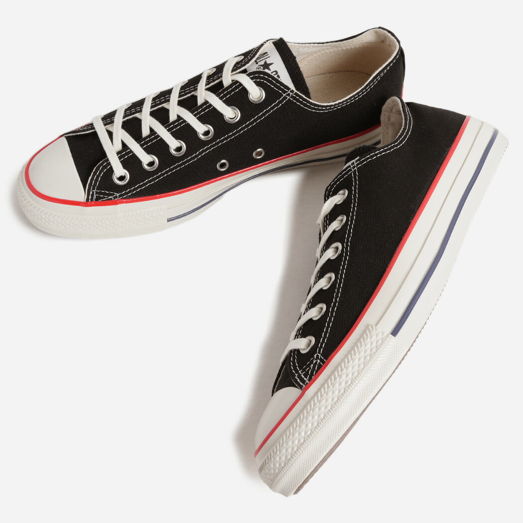 Rakuten - CONVERSE コンバース ALL STAR AGED TC OX オールスター エイジド ローカット スニーカー BLACK ( 黒 赤 ワンポイント ライン メンズ レディース 31318210 )