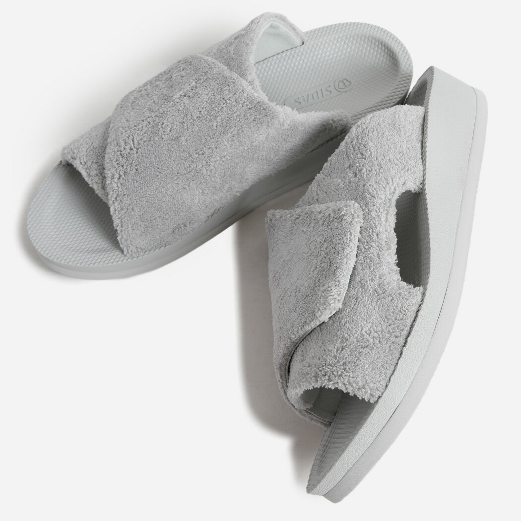 Other - SIDAS シダス ウチッパ タオル サンダル UTIPPA TOWEL SANDAL ICY GRAY ( パイル地 スリッパ スライド ルームシューズ リカバリーシューズ 歩きやすい 快適 室内履き )