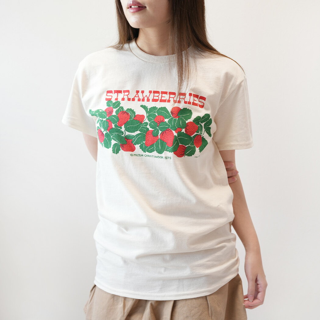 Rakuten - LIBERTY GRAPHICS Strawberries T-shirt NATURAL リバティ グラフィックス Tシャツ トップス 812 ( プリント カットソー 半袖 メンズ レディース )