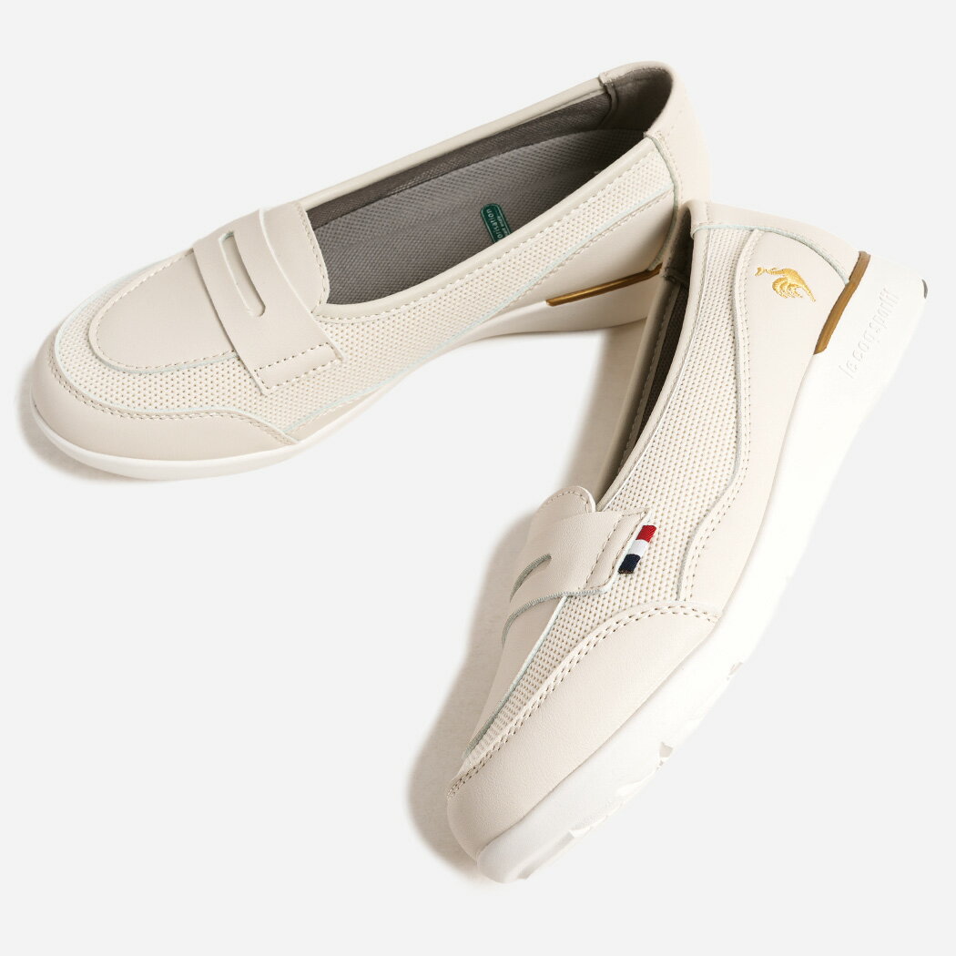 Le Coq - le coq sportif LCS VOSNE BEIGE GOLD ルコックスポルティフ ヴォーヌ スニーカー ( パンプス ローファー ベージュ 軽量 歩きやすい 快適 消臭 レディース ウィメンズ LU5FSN77LZ )
