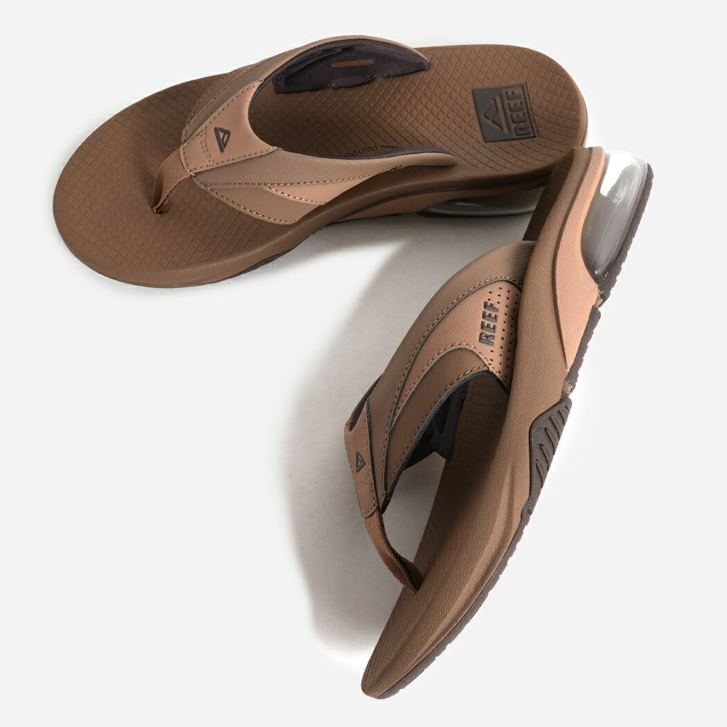 Rakuten - REEF FANNING + SANDAL TAN リーフ ファニング フリップ フロップ トング サンダル ( ブラウン 茶色 ベージュ ビーチサンダル アウトドア レジャー 旅行 タウンユース 川遊び メンズ CJ9038 )