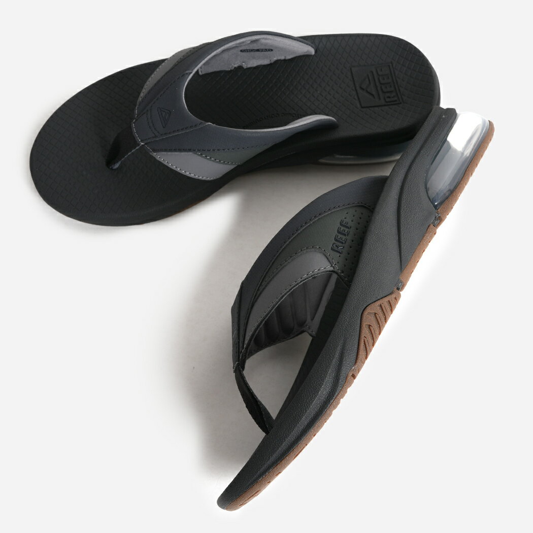 Rakuten - REEF FANNING + SANDAL BLACK GUM リーフ ファニング フリップ フロップ トング サンダル ( ブラック 黒 ビーチサンダル アウトドア レジャー 旅行 タウンユース 川遊び メンズ CJ9039 )