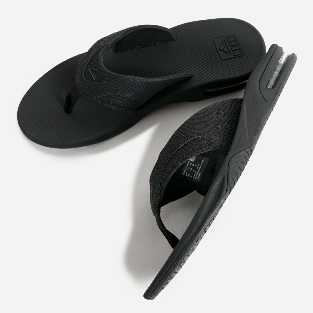 樂天商城 - REEF FANNING SANDAL BLACK リーフ ファニング フリップ フロップ トング サンダル ( ブラック 黒 ビーチサンダル アウトドア レジャー 旅行 タウンユース 川遊び メンズ RF002026AL3 )