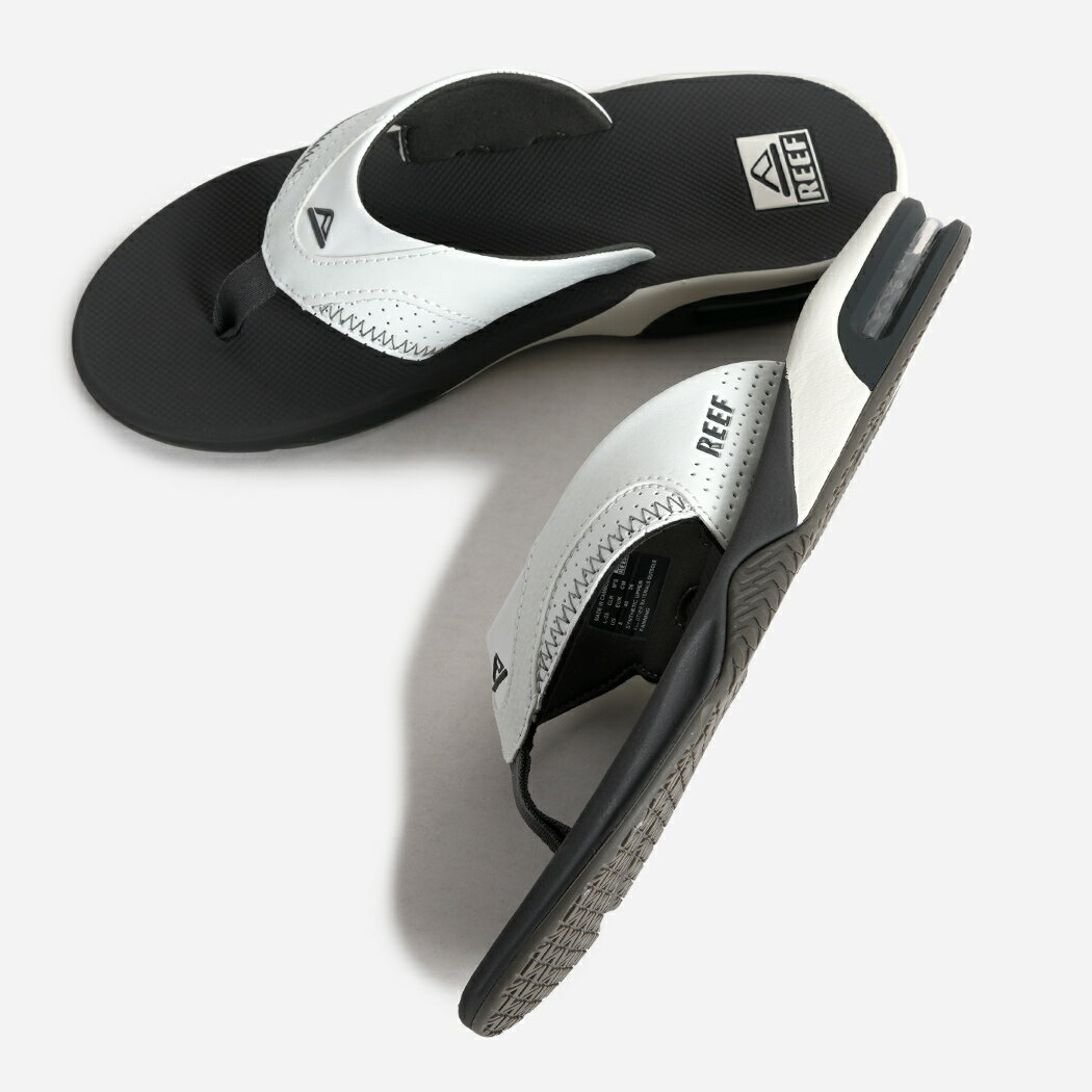 Rakuten - REEF FANNING SANDAL GRAY WHITE リーフ ファニング フリップ フロップ トング サンダル ( グレー 白 ビーチサンダル アウトドア レジャー 旅行 タウンユース 川遊び メンズ RF002026GR )