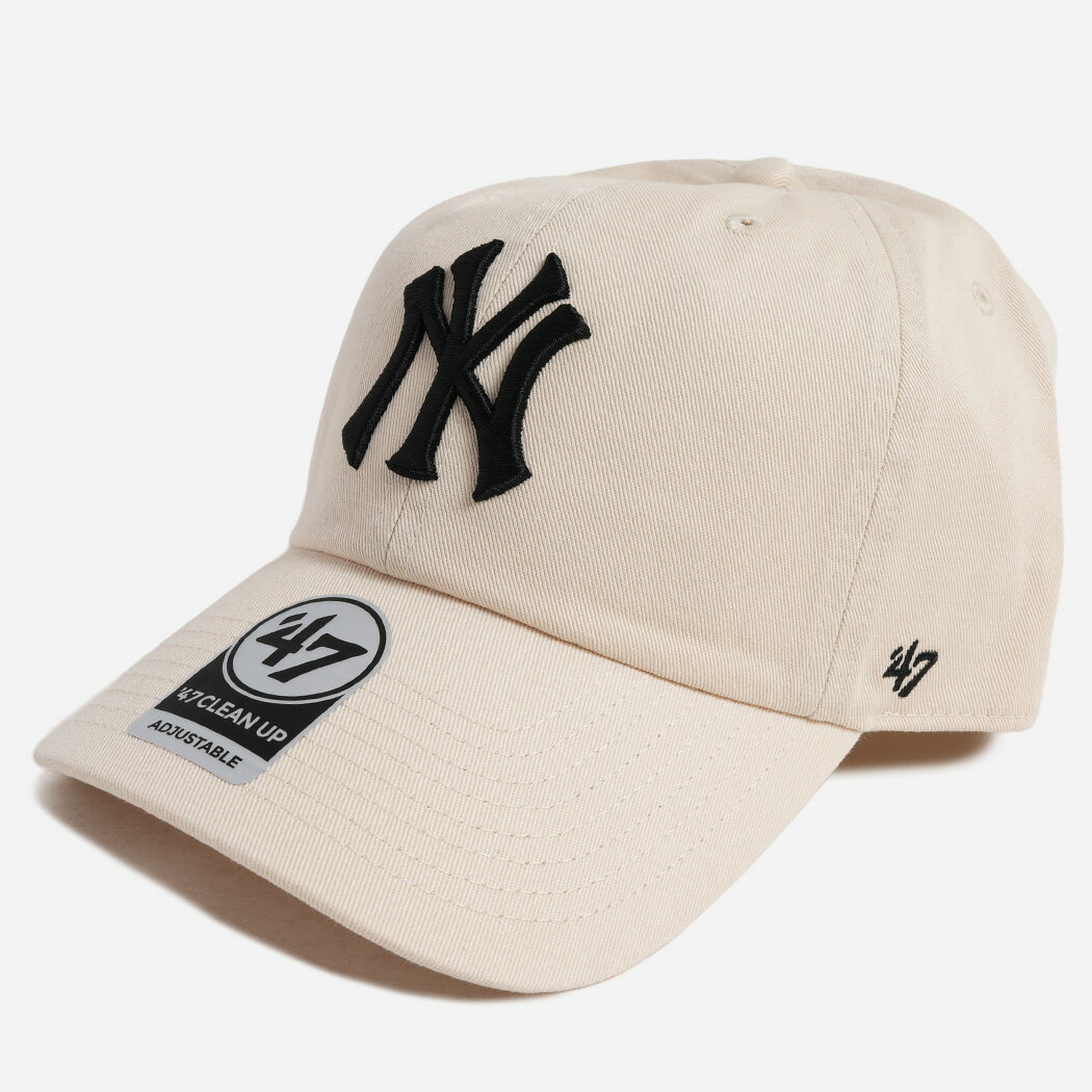 Rakuten - 47 CLEAN UP NEW YORK YANKEES NO LOOP LABEL CAP NATURAL クリーンナップ ニューヨーク ヤンキース ノーループラベル ベースボール キャップ 帽子 ( ベージュ メンズ レディース )