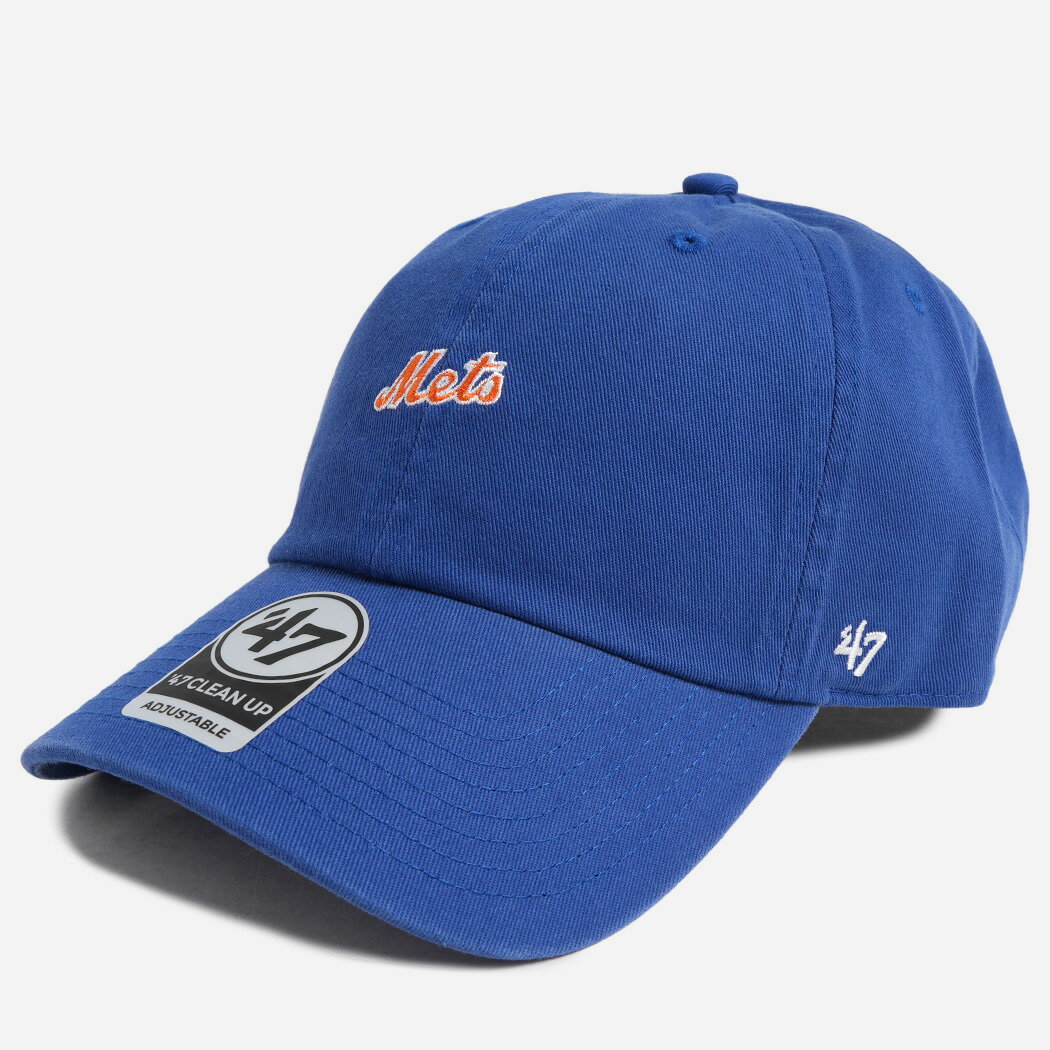 樂天商城 - 47 CLEAN UP NEW YORK METS BASERUNNER SCRIPT CAP ROYAL クリーンナップ ニューヨーク メッツ ベースボール キャップ 帽子 ( コットン ワンポイント ロゴ メンズ レディース )