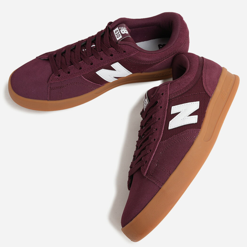 Rakuten - NEW BALANCE NUMERIC UN430BYG BURGUNDY WHITE ニューバランス ヌメリック 430 スニーカー ( レッド バーガンディ ローテク ガムソール 赤 SKATE スケート メンズ )
