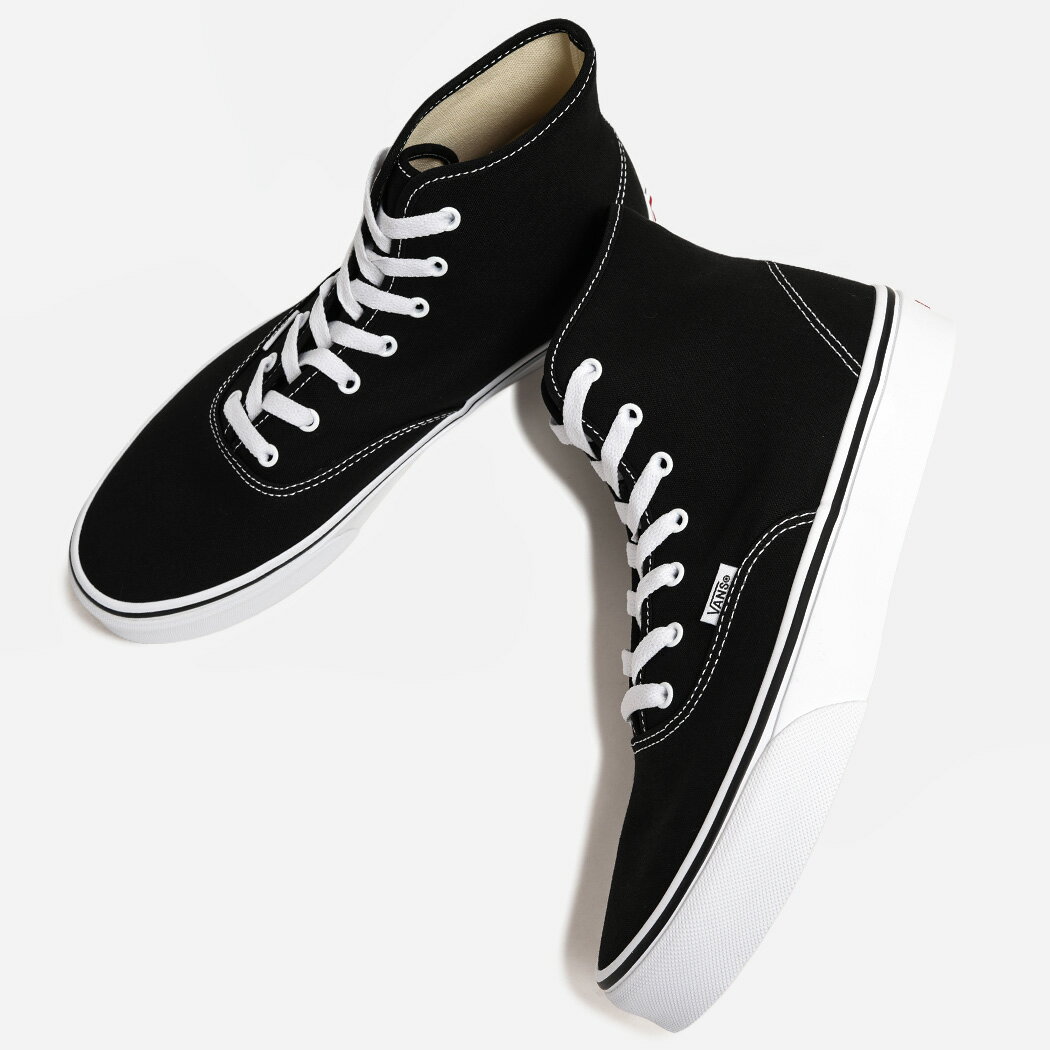 樂天商城 - VANS AUTHENTIC HI 2.0 BLACK TRUE WHITE ヴァンズ オーセンティック ハイ スニーカー ( バンズ メンズ レディース ブラック 黒 VN000E8H6BT )
