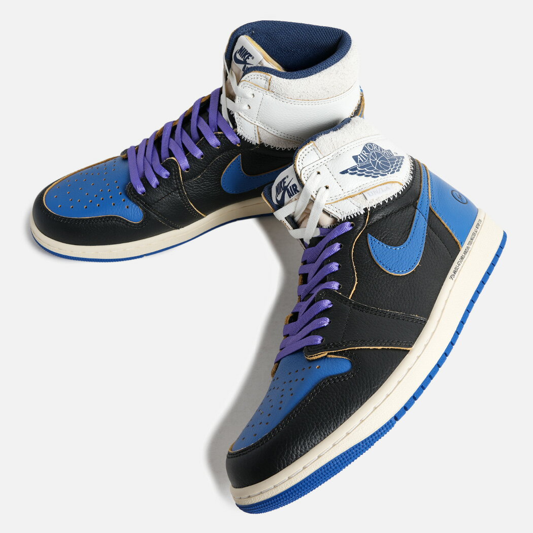 NIKE × fragment design × UNION AIR JORDAN 1 HIGH OG SPORT ROYAL ナイキ フラグメントデザイン ユニオン トリプル コラボ エア ジョーダン スニーカー 藤原ヒロシ ロイヤル IO7847-001