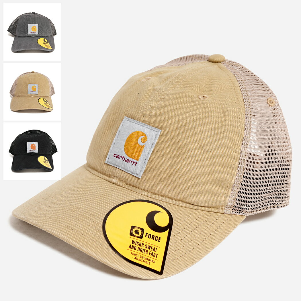 CARHARTT CANVAS MESH BACK CAP 3COLOR カーハート キャンバス メッシュ キャップ 帽子 ( 黒 ブラウン グレー メンズ レディース 100286 )