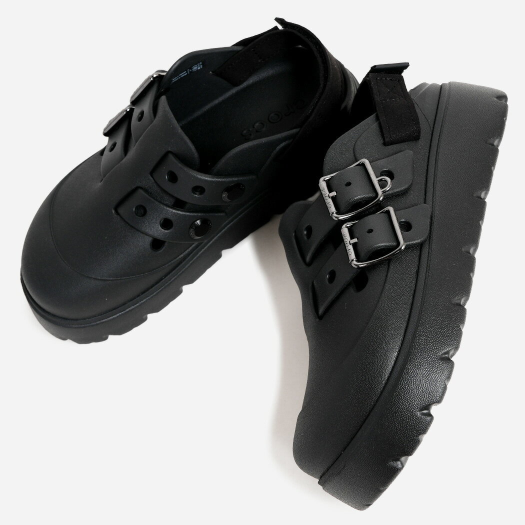crocs LOAFERETTE CLOG SANDAL BLACK クロックス ローファレット クロッグ サンダル ( ベルト ミュール ブラック 黒 ラバー メンズ 214105-001 )