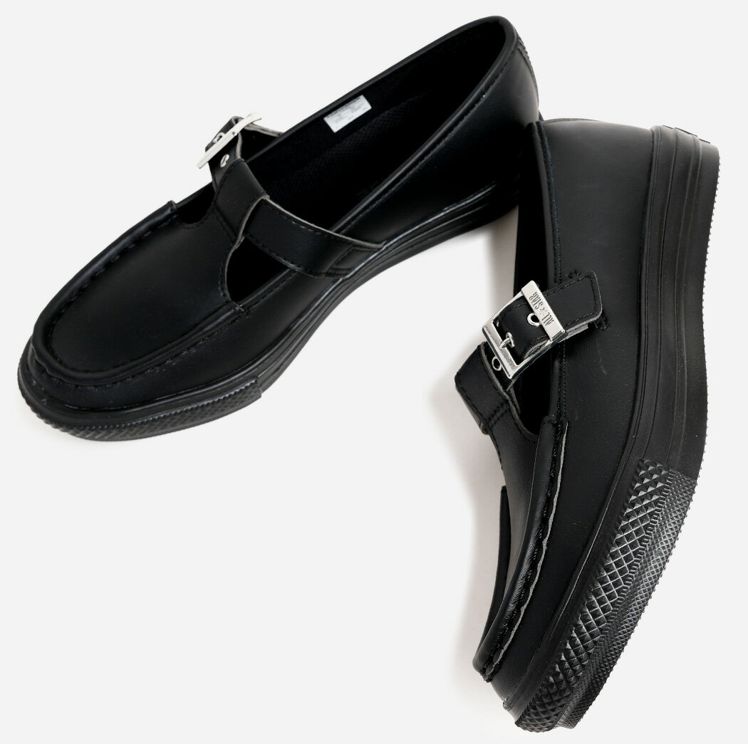 CONVERSE ALL STAR LIGHT T-STRAP SY OX BLACK コンバース オールスター ライト Tストラップ ローカット スニーカー ( ブラック 黒 ローファー 革靴 レディース ウィメンズ 31318510 )