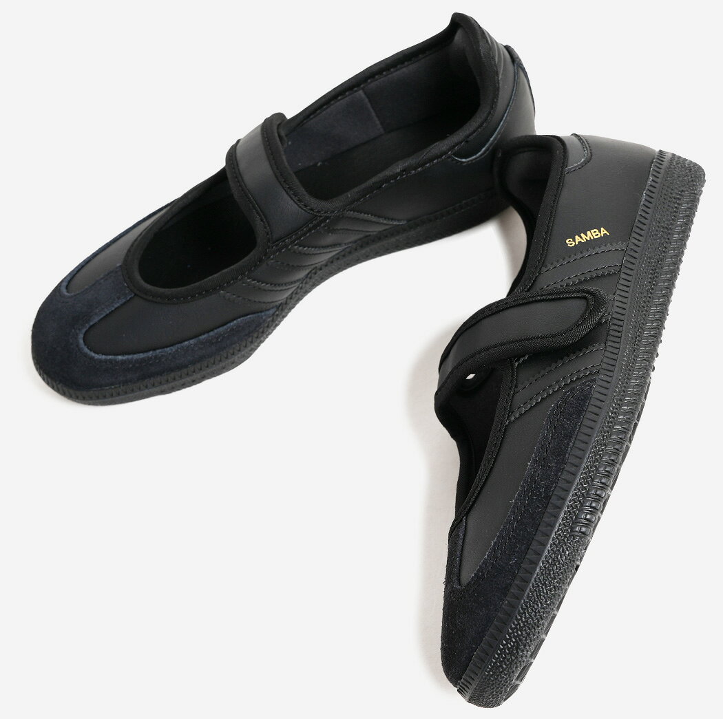 adidas SAMBA JANE CORE BLACK アディダス サンバ ジェーン スニーカー ( メリージェーン ローテク レザー ブラック 黒 スエード レディース ウィメンズ LA0968 )