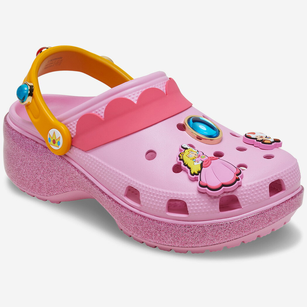 crocs x Super Mario Bros Classic Platform Clog PRINCESS PEACH クロックス スーパー マリオ ブラザーズ コラボ ピーチ クロッグ サンダル ( 任天堂 ニンテンドー グッズ メンズ レディース 212137-90H )