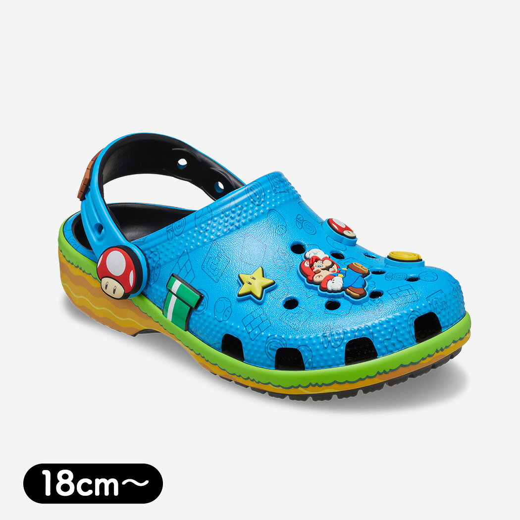 crocs x Super Mario Bros Kids Classic Clog SUPER MARIO クロックス スーパー マリオ ブラザーズ コラボ 子供 キッズ クロッグ サンダル ( 任天堂 ニンテンドー グッズ 212139-90H )