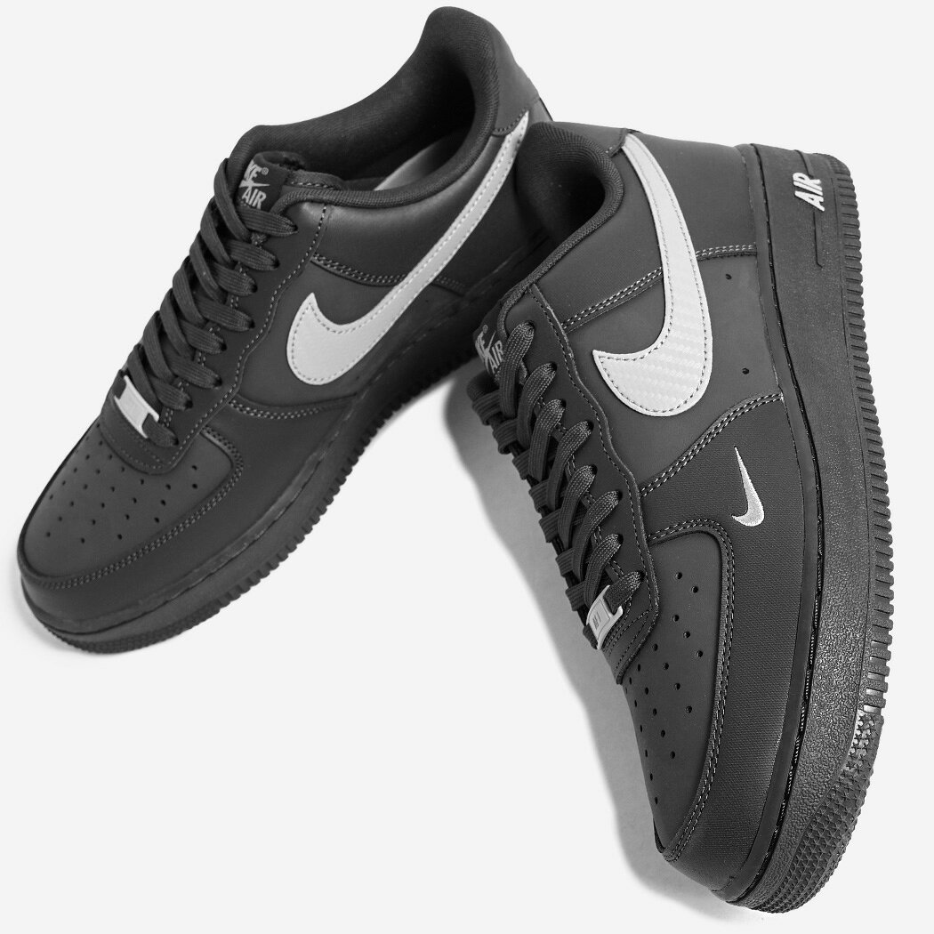 NIKE AIR FORCE 1 '07 NEWSPRINT COLLEGE GREY ナイキ エア フォース ローカット スニーカー ( AF1 グレー ブラック メンズ レディース IV5732-001 )