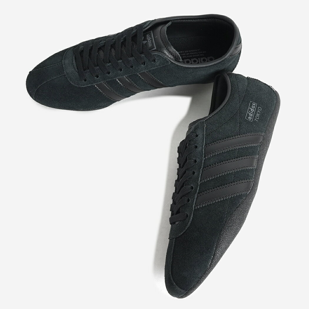 adidas TOKYO BLACK アディダス トーキョー 東京 スニーカー ( ブラック 黒 薄底 スエード レディース ウィメンズ 都市シリーズ IH3990 )