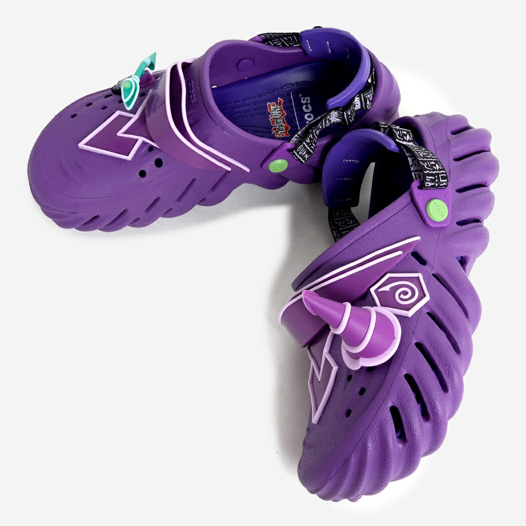 crocs Yu-Gi-Oh! DarkMagician Echo Clog クロックス エコー クロッグ サンダル ブラック・マジシャン 遊☆戯☆王 デュエル モンスターズ コラボ ( 遊戯王 メンズ レディース グッズ 213591-90H )