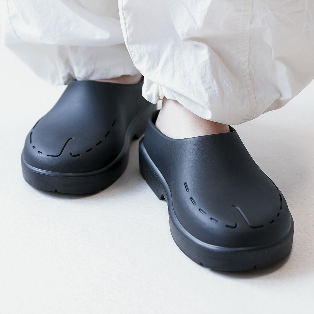 樂天商城 - PAES CROG SANDAL BLACK ペイズ クロッグ ミュール サンダル 黒 ブラック ( ラバー 厚底 韓国 リカバリーサンダル 足袋 タビ メンズ レディース )