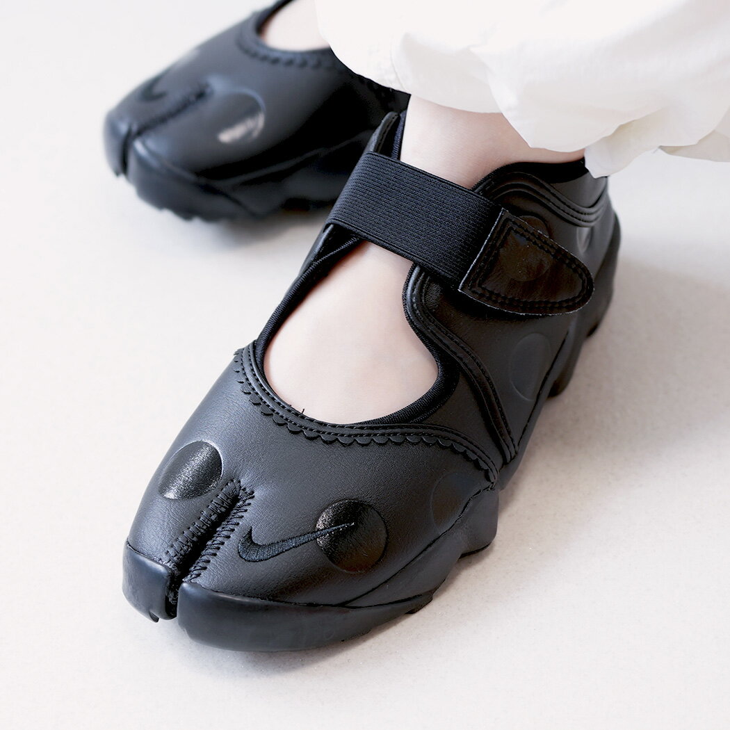 NIKE W AIR RIFT POLKA DOT BLACK ナイキ ウィメンズ エア リフト サンダル スニーカー ( 足袋 ドット ポルカドット 水玉 黒 レザー レディース IR1226-002 )