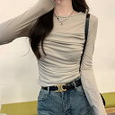 アトラシャーリングスリムフィットTシャツ 長袖 Tシャツ Tシャツ レディース|韓国 Wansmall|コーディブック