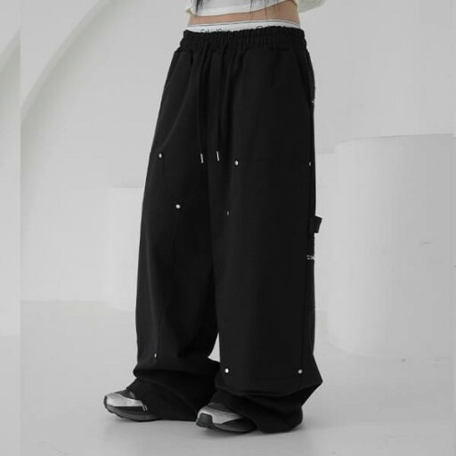 フキリベットカーフェンダーワイドパンツ パンツ スウェットパンツ レディース|韓国 binary01|コーディブック フキリベットカーフェンダーワイドパンツ パンツ スウェットパンツ レディース|韓国 binary01|コーディブック