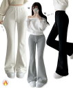 ツリー起毛スリムフィットバンディングブーツカットトレーニングパンツパンツ背の高い女の子 パンツ スウェットパンツ レディース|韓国 JASMINBELL|コーディブック