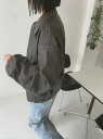 washed boy leather jumper ジップアップ レザージャケット レディース|韓国 Linenne|コーディブック