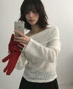 上げたストラップオフショルダーニット ニット レディース|韓国 DAILYJOU|コーディブック(4)