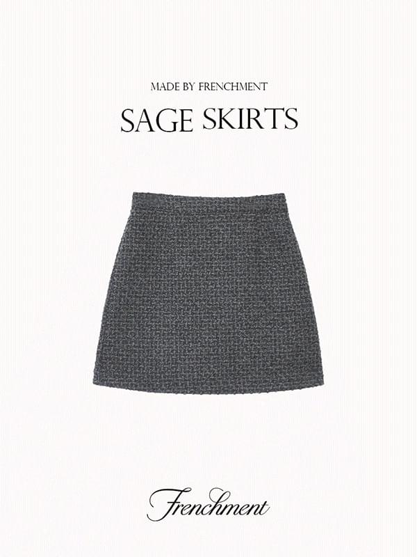 セージウール冬ブックルツイードスカートミニスカート スカート レディース｜韓国 frenchaube｜コーデ..