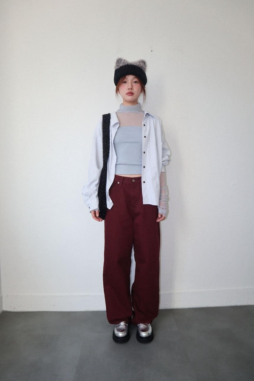 nas cotton pants パンツ ワイドパンツ レディース｜韓国 tipssy｜コーディブック