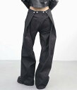 フェンディンバックフリップワイドデニムパンツ デニムパンツ ワイドパンツ レディース|韓国 NONCODE|コーディブック