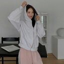 ベーシック起毛5ルージュジップアップ ジップアップ フードパーカー レディース|韓国 Qnigirls|コーディブック