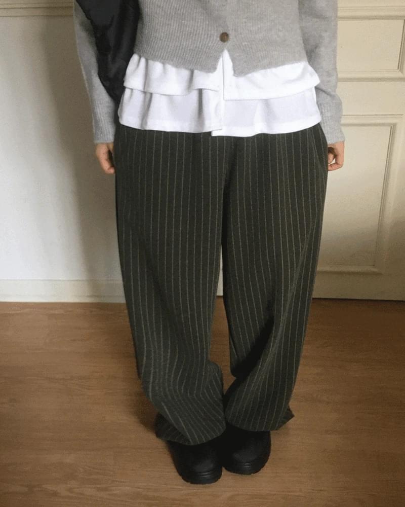 モックンストライプウールツーウェイ...