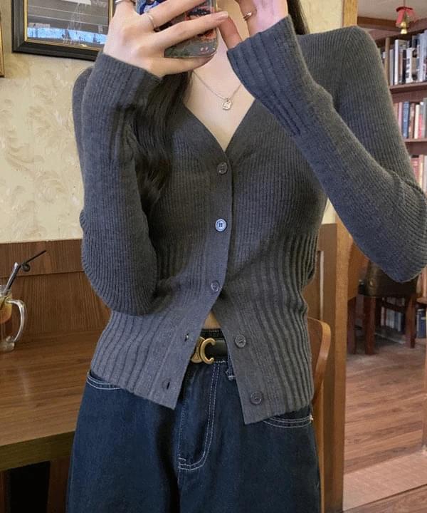 ハリッドシンプルリップニットカーディガン カーディガン / ベスト カーディガン レディース｜韓国 Dearlow｜コーディブック