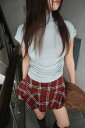 oasis half neck shirring t 半袖 Tシャツ Tシャツ レディース|韓国 tipssy|コーディブック(4)