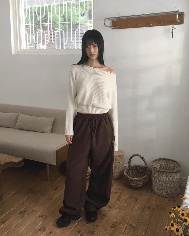 フェヌスエードサイド裾スナップロングパンツ パンツ スウェットパンツ レディース｜韓国 wonderwonder｜コーディブック