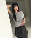 エントプリーツプリーツクーリング半袖Tシャツ 半袖 Tシャツ レディース|韓国 wonderwonder|コーディブック(4)