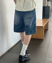 オーナードバックラインデニムバミューダパンツ ショートパンツ デニムショートパンツ レディース|韓国 DAILYJOU|コーディブック(4)