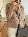 モズ秋カラーシングルルーズフィットカジュアルショートジャケット ジャケット シングルブレストジャケット レディース|韓国 frenchaube|コーディブック
