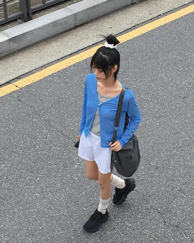 ユジュツボタンリネン切節長袖カーディガン カーディガン / ベスト カーディガン レディース｜韓国 wonderwonder｜コーディブック