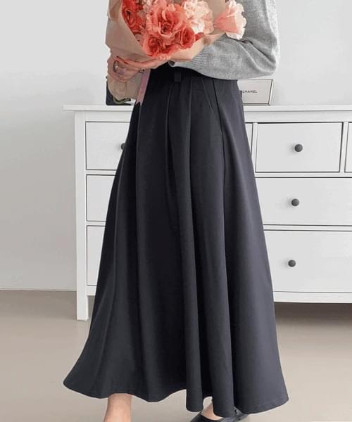 春の神像ロングフレアスカートP0008009 スカート レディース｜韓国 paknamae｜コーディブック