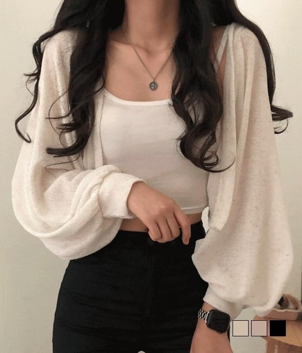 プレッツェルルーズなリネンボレロ ニット レディース｜韓国 gifteabox｜コーディブック