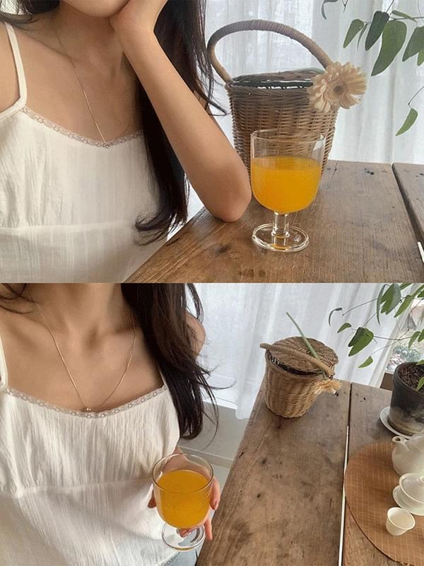 ブリエレイヤードレーススリーブレスビスティエブラウス ノースリーブ レディース｜韓国 frenchaube｜コーディブック